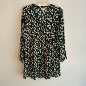 Green floral dress